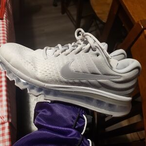 Nike Air Max White and Silver